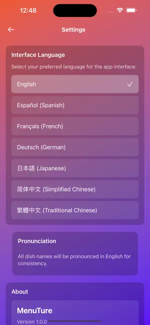 MenuTure screenshot 3