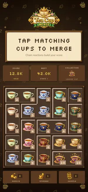Tea Cup Merge screenshot 2