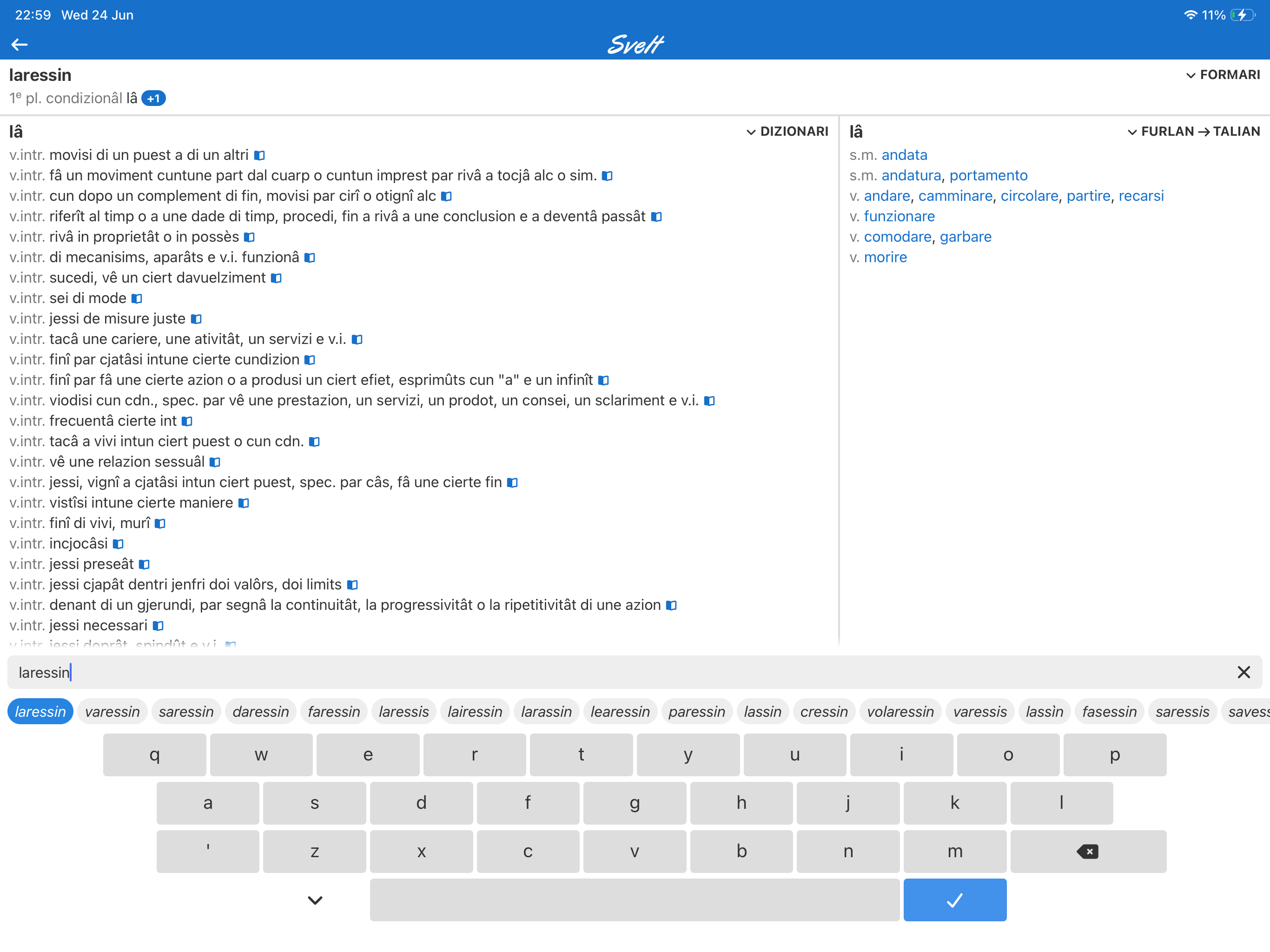 Svelt: Friulian Dictionary screenshot 7