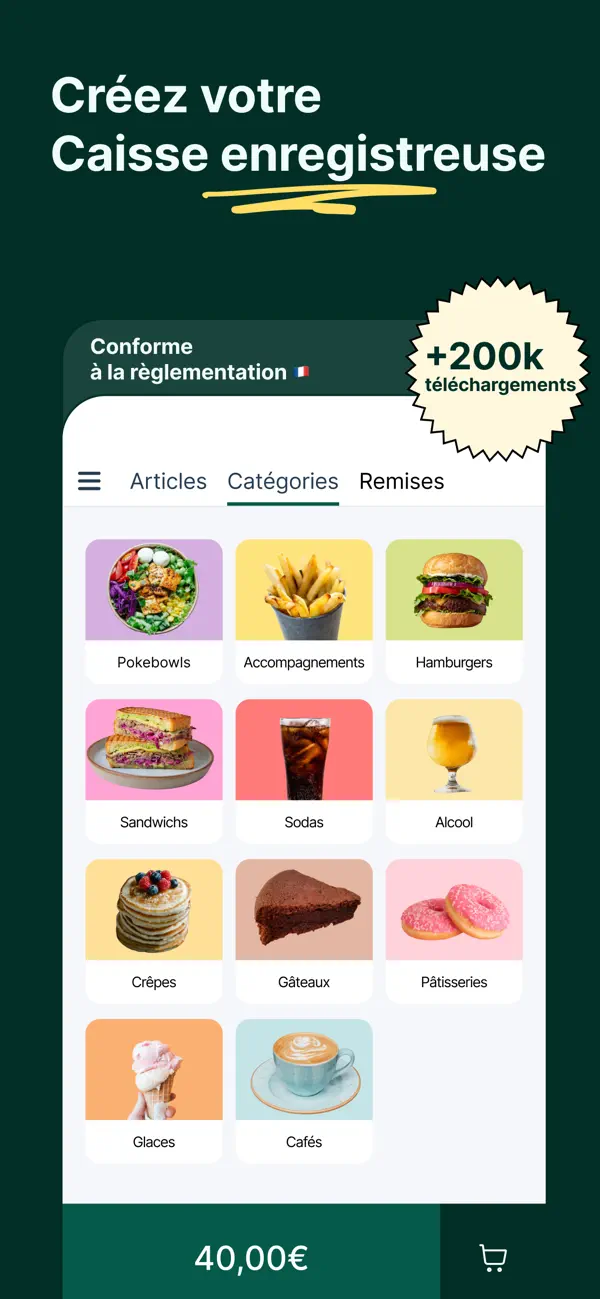 Screenshot #1 pour Caisse enregistreuse · Tunder