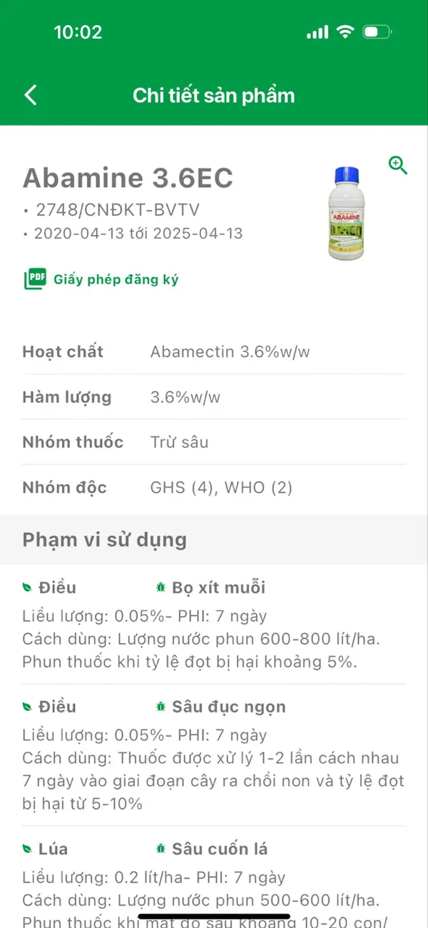 Screenshot #3 pour Thuốc BVTV Đồng Xanh
