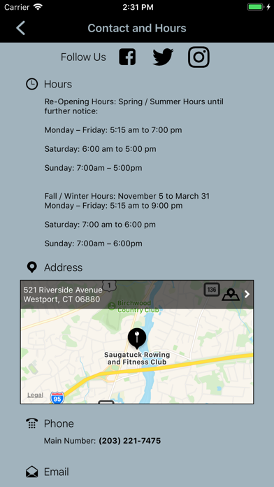 Saugatuck Rowing and Fitness Screenshot