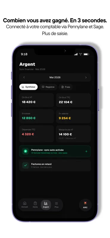 KRYVA — Gestion artisan BTP screenshot 1 of 8