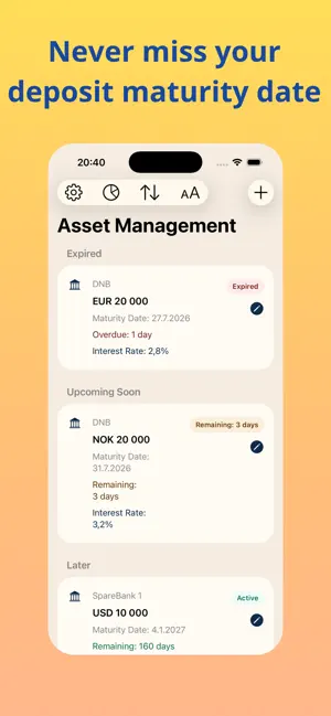 Deposit & Asset Tracker screenshot 1