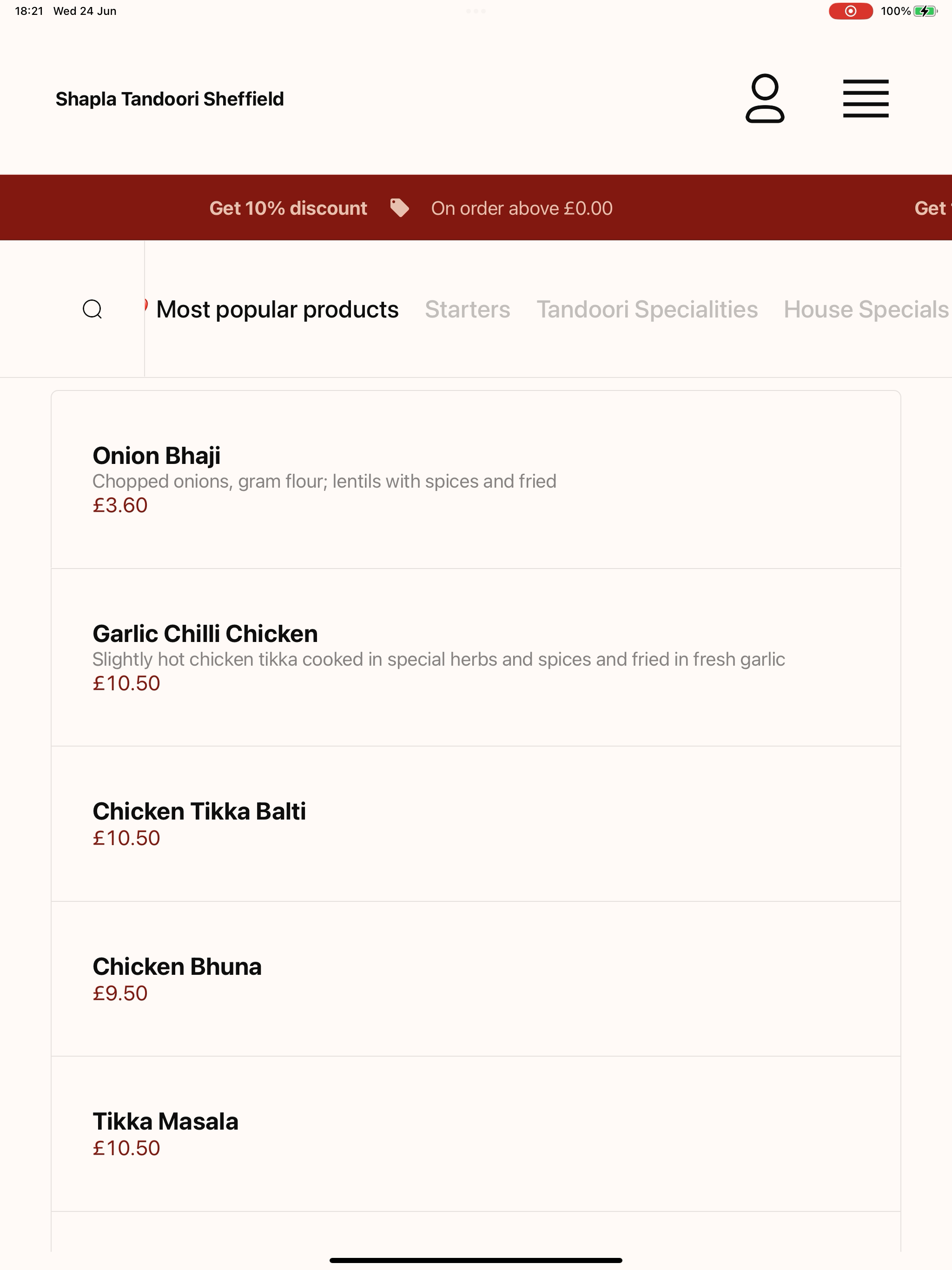 Shapla Tandoori Sheffield screenshot 13