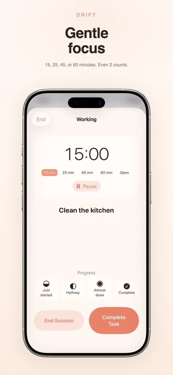 Screenshot #2 pour Drift - ADHD Tasks
