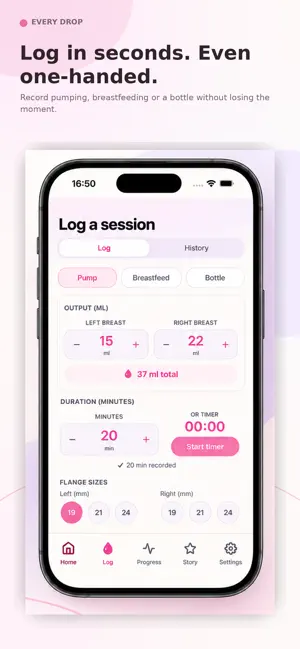 Every Drop: Feeding Tracker screenshot 2