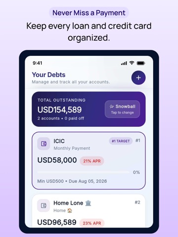 Debt Payoff Planner- Debt Free iPad screenshot