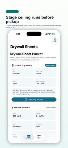 Drywall Sheet Pocket Screenshot 2 of 5