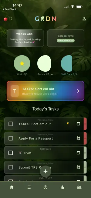 GRDN: Mindful Productivity screenshot 1