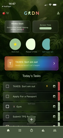 GRDN: Mindful Productivity screenshot
