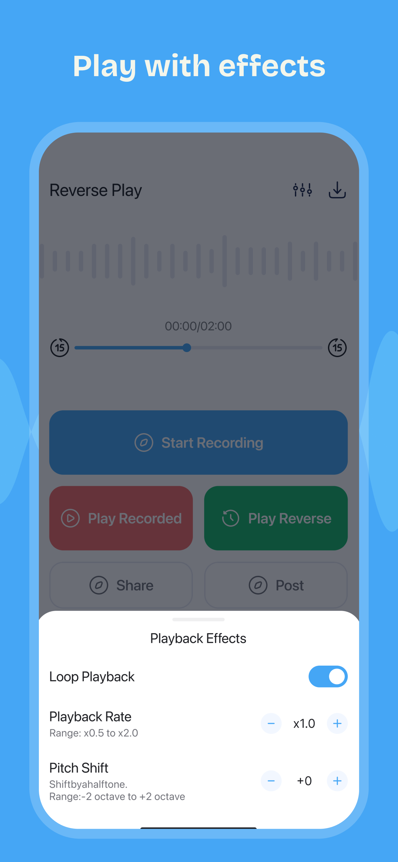 Reverse Play Audio