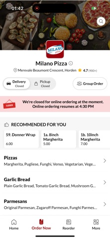 Milano Pizza, Screenshot 2 of 4