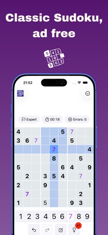 Classic Sudoku: Ad-Free iPhone screenshot