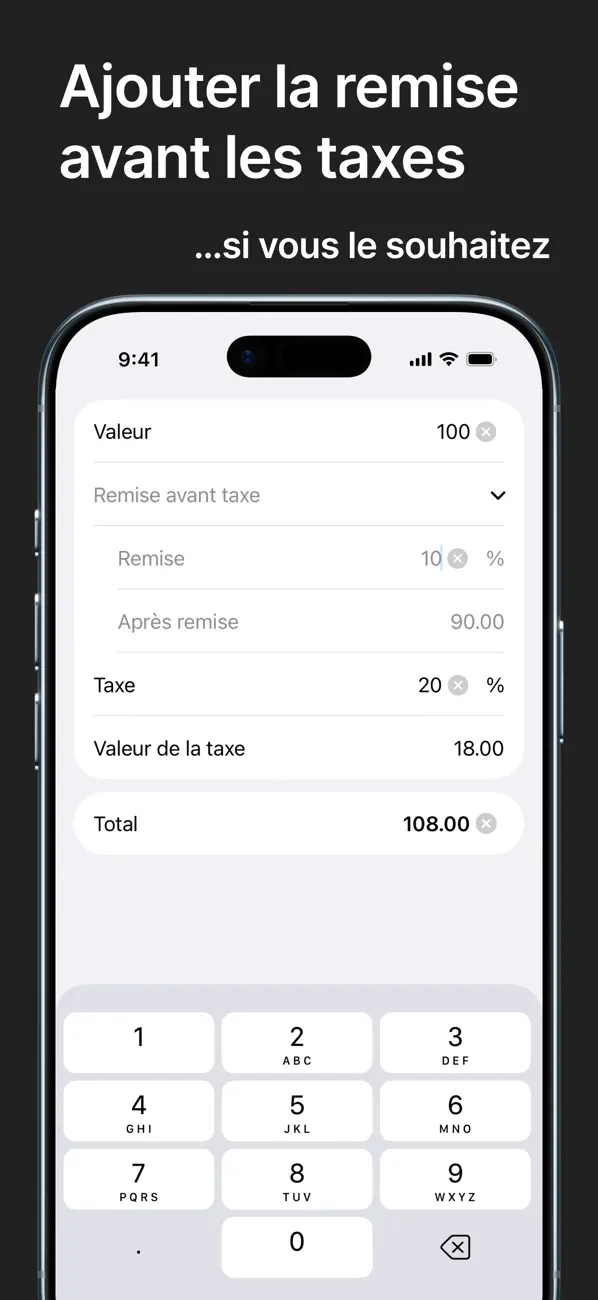Screenshot #2 pour IVA Calc (Calculateur fiscal)