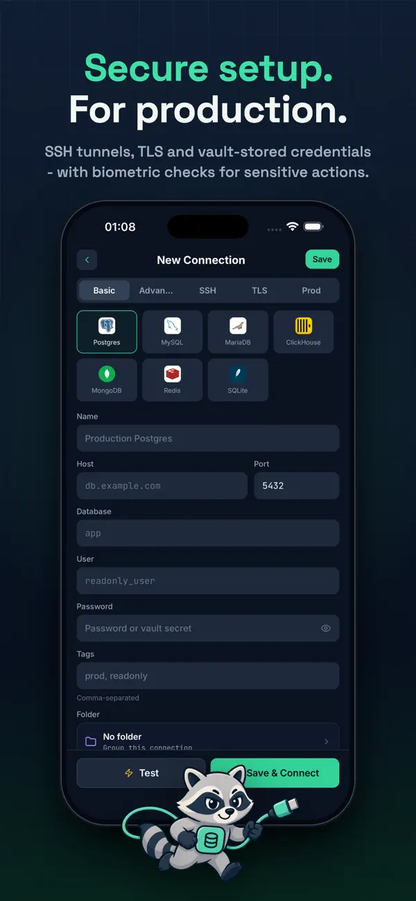 #6. DBPort: Modern Database Client (iOS) Ved: Mansur Tauken