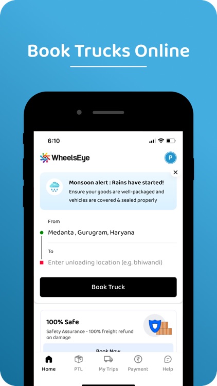 Wheelseye: Trucks in 30 Mins