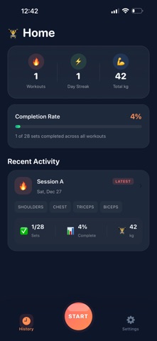 FitLog - Workout Tracker Screenshot 1 of 5