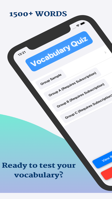 Vocabulary Test Screenshot