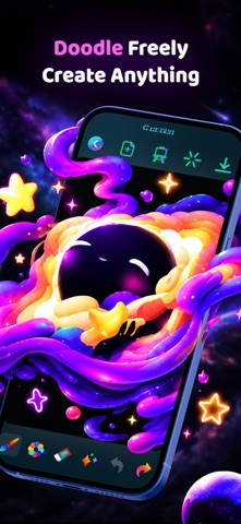 Doodle Magic: Glow Art Drawing App Store screenshot 2