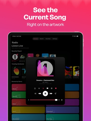 Radio: Live FM Stations ipad screenshot 3