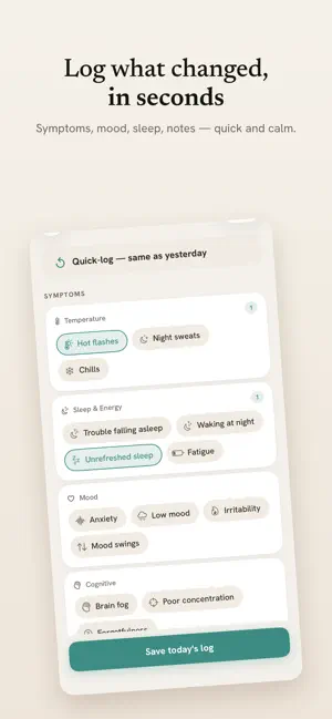 Vela: Menopause Tracker screenshot 4