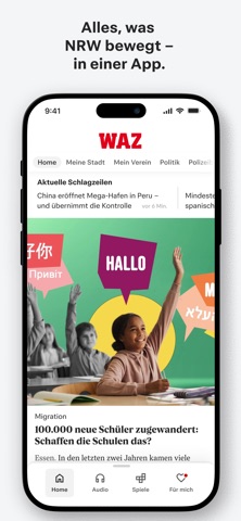 WAZ News iPhone screenshot