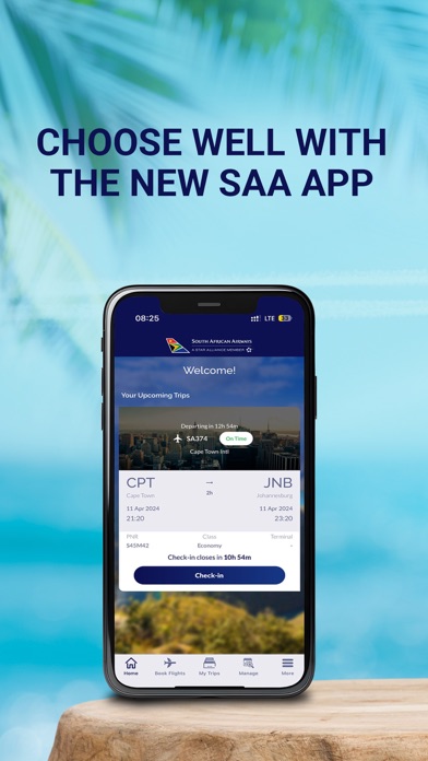 South African Airways Screenshot