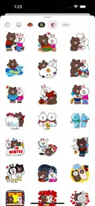 Brown Cony Couple Love Sticker screenshot #3 for iPhone