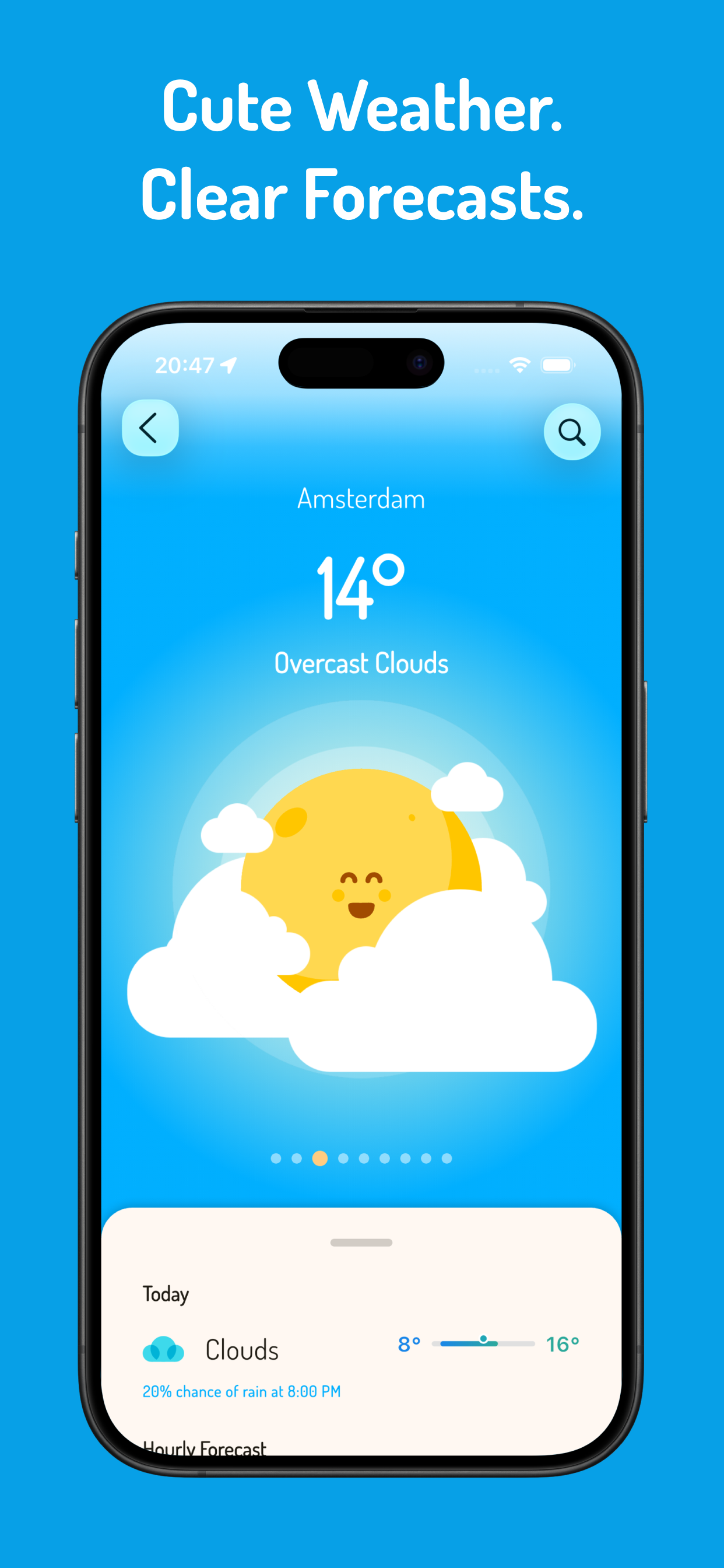 Cloudy - Cute Animated Weather screenshot 2