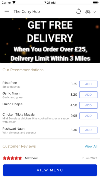 The Curry Hub Falmouth Screenshot