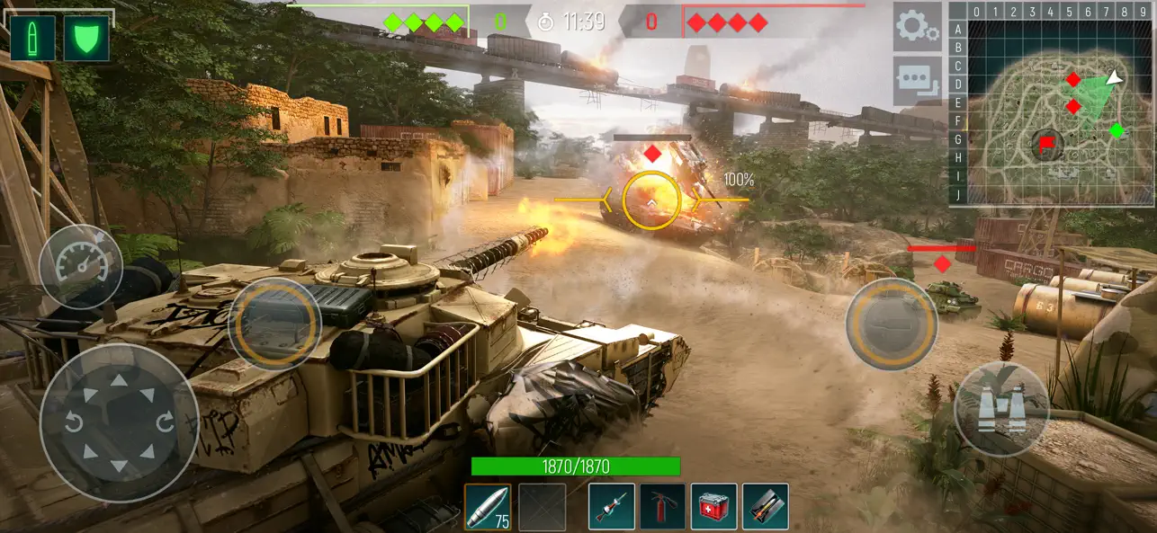 Screenshot #1 pour Tank Force: Jeux De Chars 3D