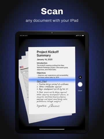 Scaneum: PDF Document Scanner iPad screenshot