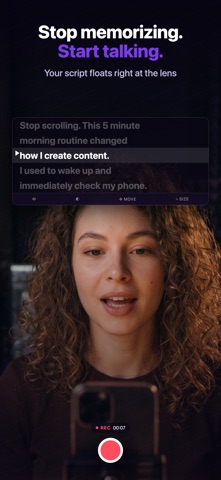 Teleprompter Video Maker: Cue iPhone screenshot