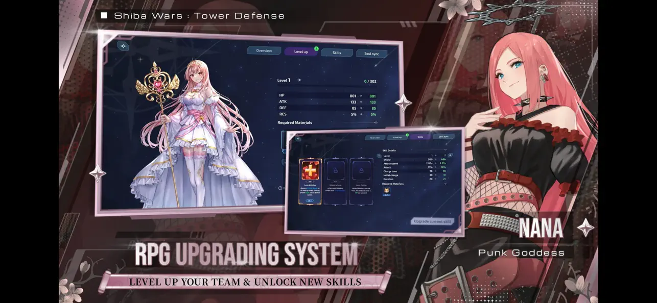 Shiba Wars: Goddess Link TD iOS Mod IPA screenshot 4 - iOS game interface