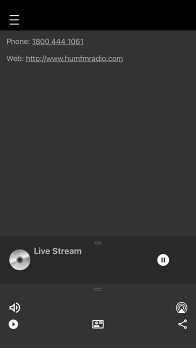 HUMFM RADIO Screenshot