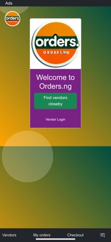 Orders App: Find vendors close screenshot
