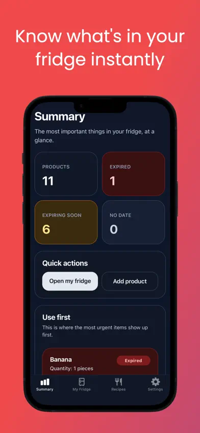 My Fridge Tracker screenshot 1