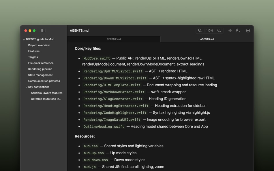 #4. Mud: Mark Up or Down (macOS) Ved: Joseph Pearson