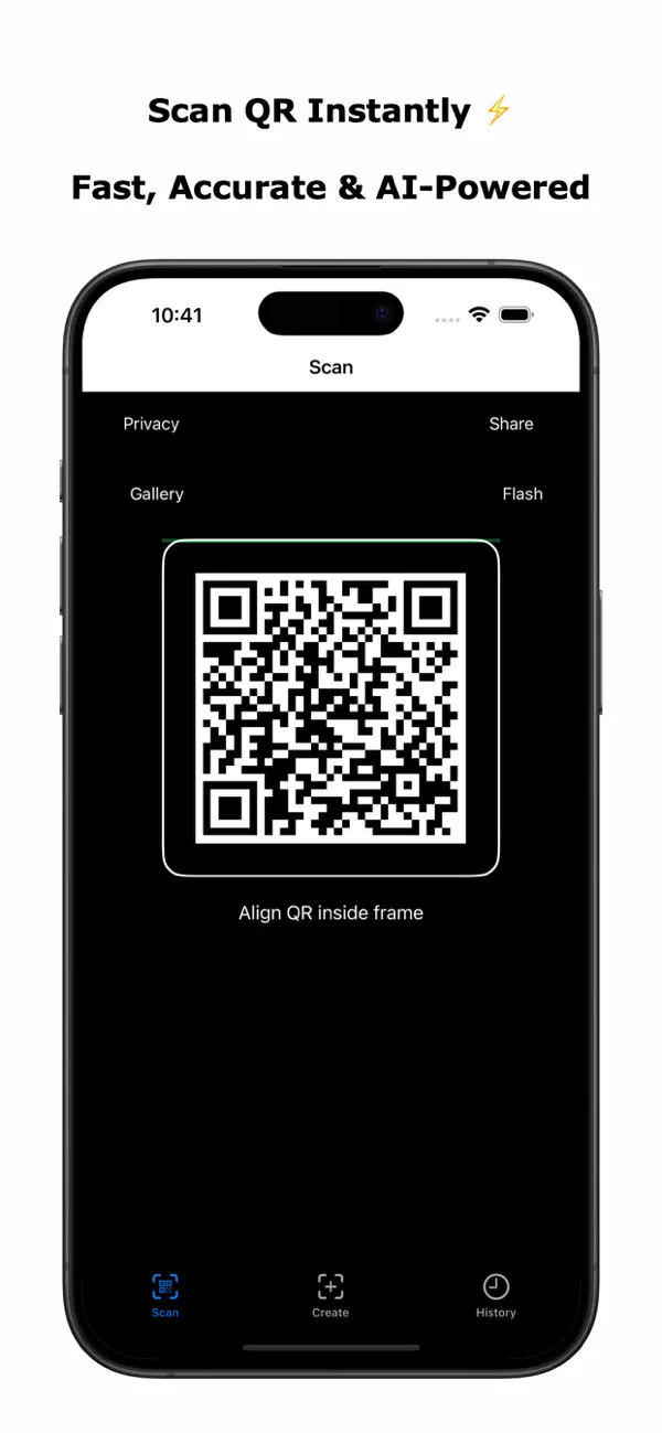 Screenshot #1 pour QR Code Reader · Easy & Simple