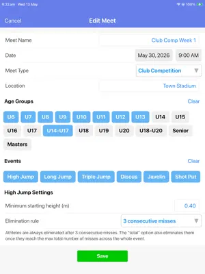 SplitFast Field Events screenshot 3