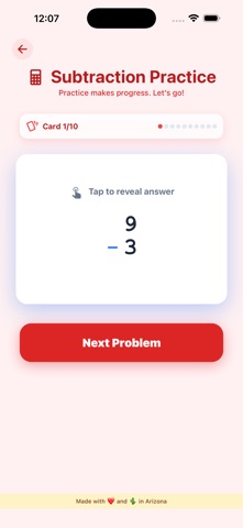 Subtraction Flashcards & Quiz Screenshot 3 of 4