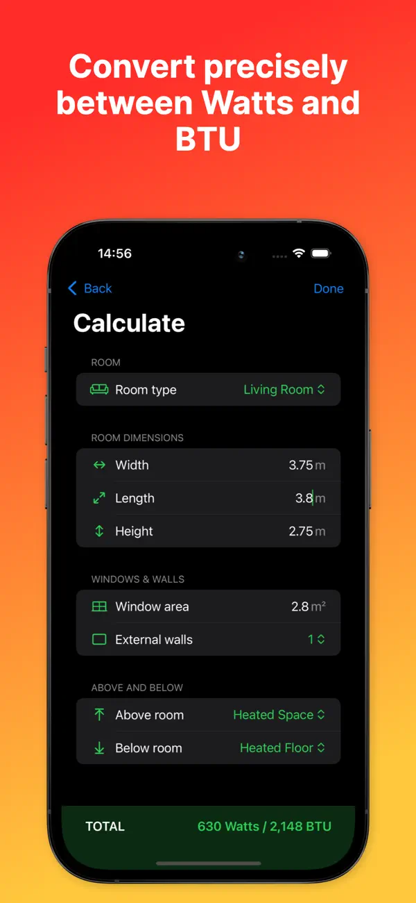 Screenshot #3 pour Radiator Calculator Pro
