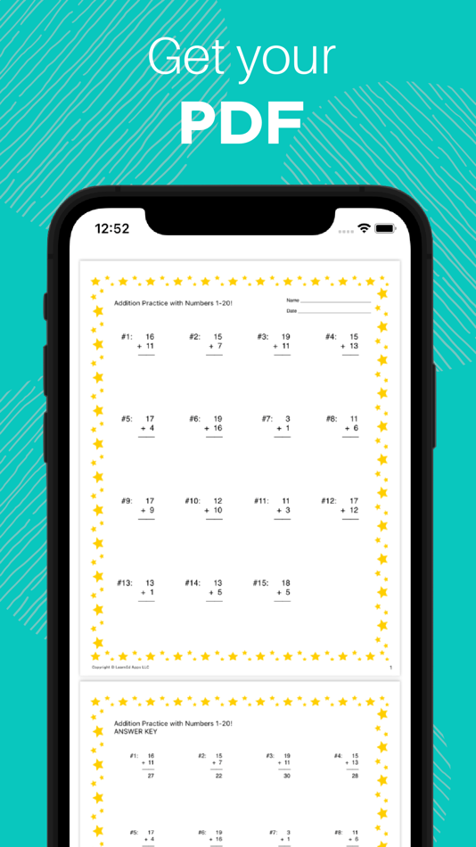#3. Math Worksheet Maker (iOS) Podle: LearnEd Apps LLC