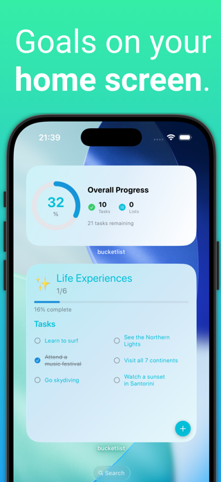 Bucket List: Goal Tracker Screenshot 4 of 7