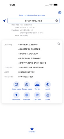 Geo: Convert GPS Coordinates iPhone screenshot