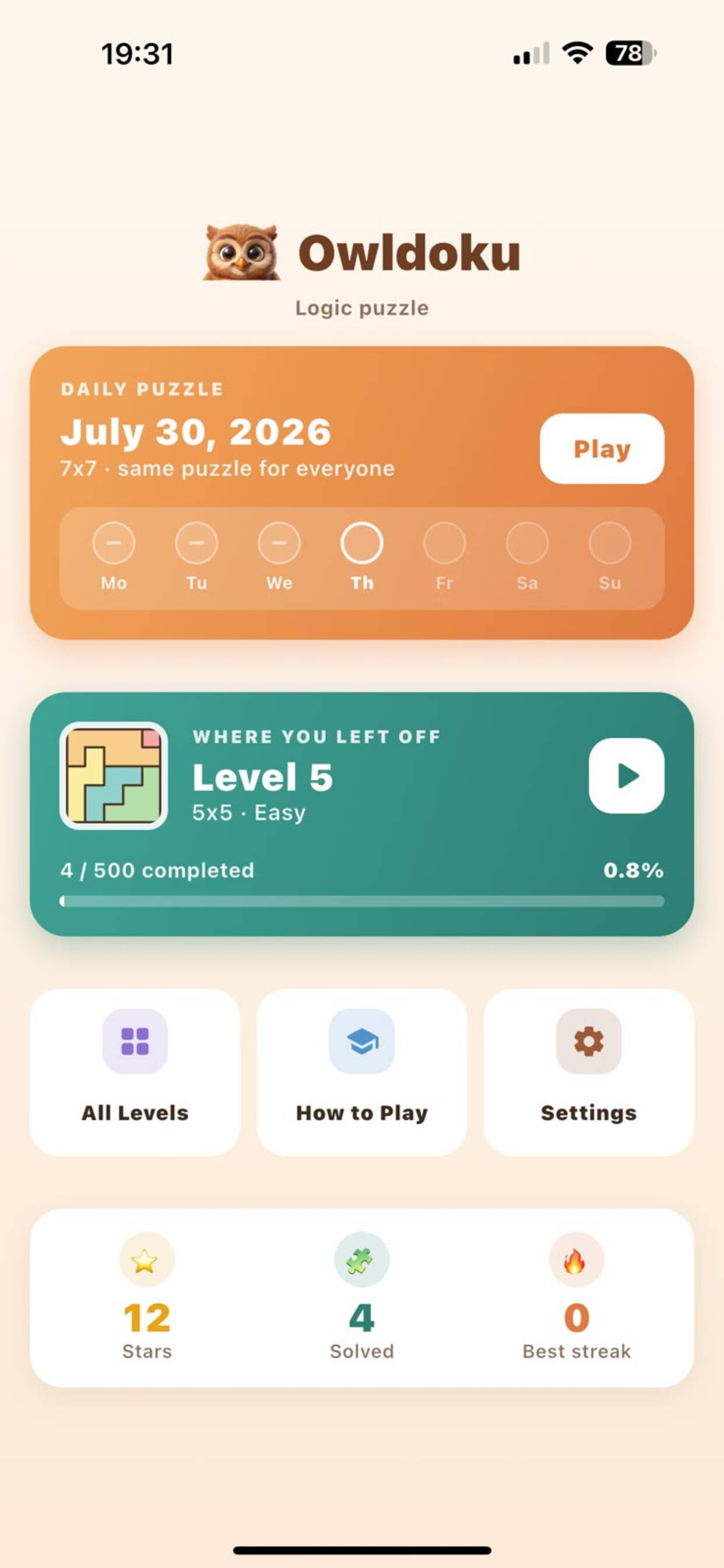 Owldoku: Logic Puzzle screenshot 2