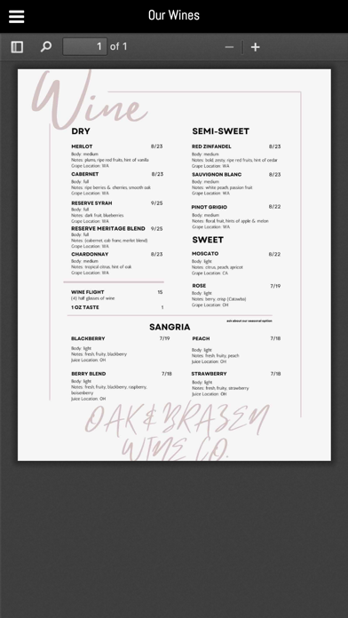 Oak & Brazen Wine Co. screenshot