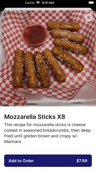 Mia Ava East Coast Pizza iPhone screenshot 4 - Food & Drink app