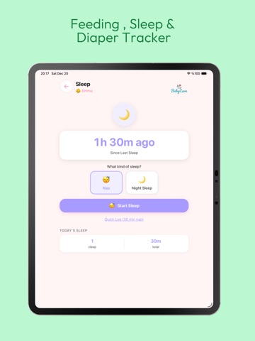 BabyCare: Baby Tracker Log iPad screenshot